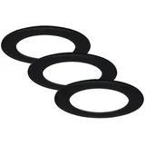 Brilo Led Einbauleuchten 3er Set 7 w matt-schwarz 4000K Kunststoff Ø12cm Brilo ner