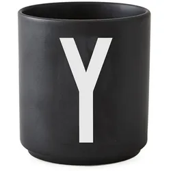 Design Letters - AJ Porzellan Becher Y, schwarz
