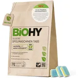 BiOHY All-in-One Spülmaschinen Tabs (30 Tabs) | Phosphatfrei |Für die tägliche Reinigung von Geschirr & Besteck | Gegen hartnäckigste Fett- & Essensreste | Kraftvolle Öko Geschirrspültabs