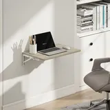 Homcom Wandklapptisch Klapptisch Platzsparender Schwimmender Schreibtisch Eiche