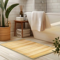 casa pura Bambusteppich Marigold | für Bad und Wohnzimmer | natürlich wohnen Bambus | Bambusmatte in vielen Größen (50x80 cm)