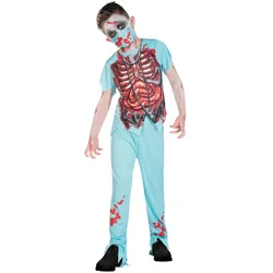 Blutiges Zombie Arzt Kostüm für Kinder - Kinder-6-8-Jahre