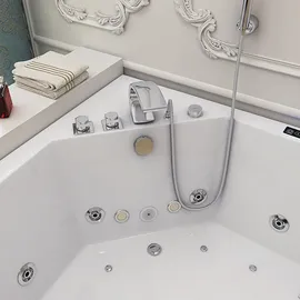 Home Deluxe Atlantic L Whirlpoolbadewanne  141 x 141 cm