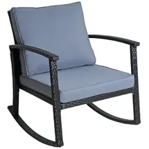 Estexo Polyrattan Schaukelstuhl 0 x 0 x 0 cm schwarz