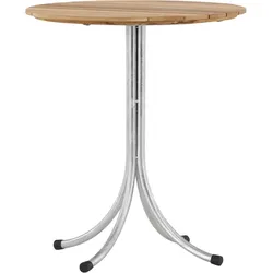Gartentisch Holmsund ca. 65x65x75cm Teakholz/Silber
