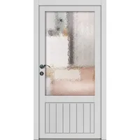 Holz Nebeneingangstür nach Maß "NICOLE-R" Weiß RAL 9016 beidseitig innen öffnend DIN rechts