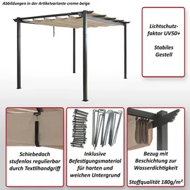 MCW Pergola 3 x 4 m grau