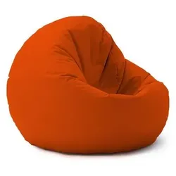 Lumaland Sitzsack Drops 300l - mit 2-in-1-Funktion - Sitzen & Liegen - 120 x 75 cm - Indoor Outdoor - Orange