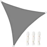Woltu Sonnensegel Dreieck HDPE 360 x 360 x 360 cm Grau