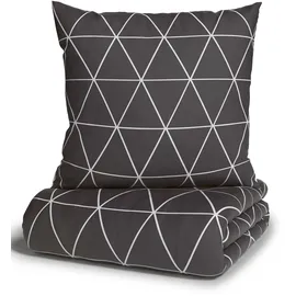 OTTO home Balsby Renforcé Grau 155 x 220 cm + 2 x 80 x 80 cm