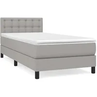 VidaXL Boxspringbett mit Matratze Hellgrau 90x200 cm Stoff1389588