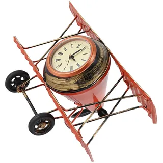 DOITOOL Vintage Flugzeuguhr aus Eisen 1 Stück Stilvolle Tischuhr in Flugzeugform Formstabil und Sicher für Wohnraum und Badezimmerdeko