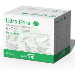 Medrull Steriler Wundverband 6x7 cm Sterile Wundpflaster ULTRA PORE Starke Klebekraft