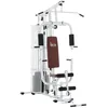 Kraftstation Fitnessstation Multigym Fitnesscenter Fitnessgerät inkl. Gewichten Latzug Beincurl Metall Weiß 150 x 110 x 210 cm