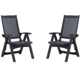 SHAF Milano Klappstuhl 2 St. 2er Pack 58 x 60 x 84 cm grau