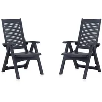 SHAF Milano Klappstuhl 2 St. 2er Pack 58 x 60 x 84 cm grau