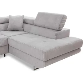 Mirjan24 Ecksofa Torezio Cord, mit Bettkasten und Schlaffunktion, Einstellbare Kopfstützen, 274x203x70-90 cm Wohnzimmer, Sofas & Couches, Wohnlandschaften, Ecksofas