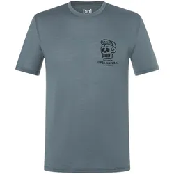 super natural Freizeit-Tshirt Gravel Tee (Merino-Mix) grau Herren