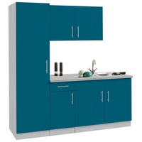 wiho Küchen Küche »Kiel«, ohne E-Geräte, Breite 190 cm, Tiefe 60 cm, blau