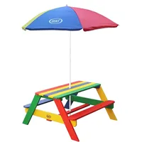 AXI Nick Picknicktisch Regenbogen mit Sonnenschirm 95 x 98 x 49 cm