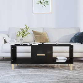 furnicato Moderner Schwarz Holzwerkstoff 102 x 50 x 40 cm