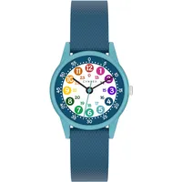 Cander Berlin MNA 1430 T Kinderarmbanduhr Kinderuhr Armbanduhr für Jungen Mädchen Lernuhr blau türkis wasserdicht