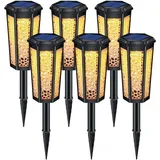 6 Stück Solarleuchten Garten, Solarlampen für Außen Garten, LED Solar Gartenleuchten Gartenlicht Deko Solar Laterne Wasserdicht IP65 für Außen...
