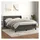 vidaXL Boxspringbett mit Matratze Dunkelgrau 140x200 cm Samt