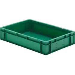 LA-KA-PE Transport-Stapelkasten B600xT400xH120 mm gelb, geschlossen ohne Griffloch