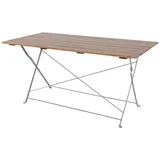 INDA-EXCLUSIV Gartentisch 200 x 70 x 74 cm Silber