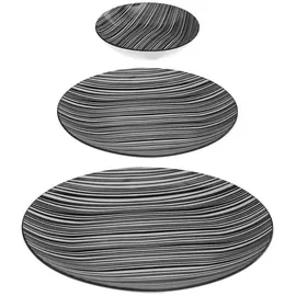 SECRET DE GOURMET Bohemia Tafelservice 18-tlg. Zebra-Streifen-Design