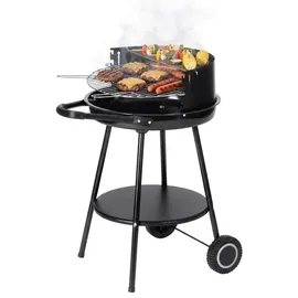 Tarrington House Deluxe Holzkohlegrill Rund schwarz