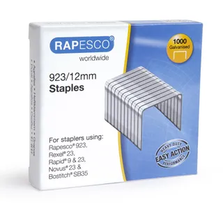 Rapesco 1238 Typ 923/12 mm Verzinkte Robuste Heftklammern, 1000 Stück