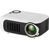 A2000 Mini Portable Projektor 800 Lumen unterstützt 1080P LCD 50.000 Stunden Lamp Life Home Theater Video Support Power Bank weiß