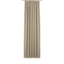 Vorhang WIRTH "Wiessee", beige (natur), B:150cm H:235cm, Baumwolle, Leinen, Modal, Gardinen, nach Maß