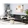 Beliani Ecksofa Samt 0 x 0 x 0 cm Schwarz/Braun mit Schlaffunktion