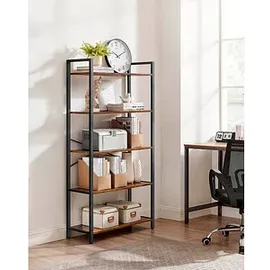 VASAGLE Bücherregal 66 x 30 x 153 cm Braun, Schwarz