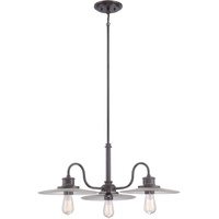 Kronleuchter Deckenlampe Hängelampe Bronze D 76,2 cm 3 Flammig Esszimmerlampe