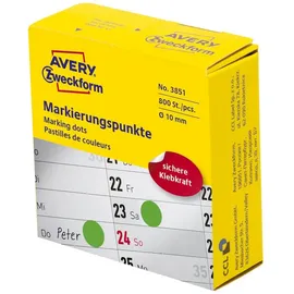 Avery Zweckform Markierungspunkte 10mm grün (3851)