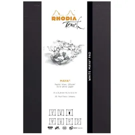 Rhodia Notizblock A4+ 50 Blatt blanko 120g Schwarz 1 St.