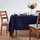 Homescapes Tischdecke 100% Baumwolle 138 x 178 cm Dunkelblau