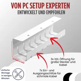 Albatros Kabelkanal Weiß, Metall, 10x12x43 cm, Arbeitszimmer, Bürozubehör