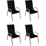 DEGAMO PALAMOS Gartenstuhl 56 x 0 x 95 cm schwarz 4 St.