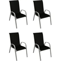 DEGAMO PALAMOS Gartenstuhl 56 x 0 x 95 cm schwarz 4 St.