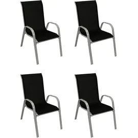 DEGAMO PALAMOS Gartenstuhl 56 x 0 x 95 cm schwarz 4 St.