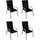 DEGAMO PALAMOS Gartenstuhl 56 x 0 x 95 cm schwarz 4 St.