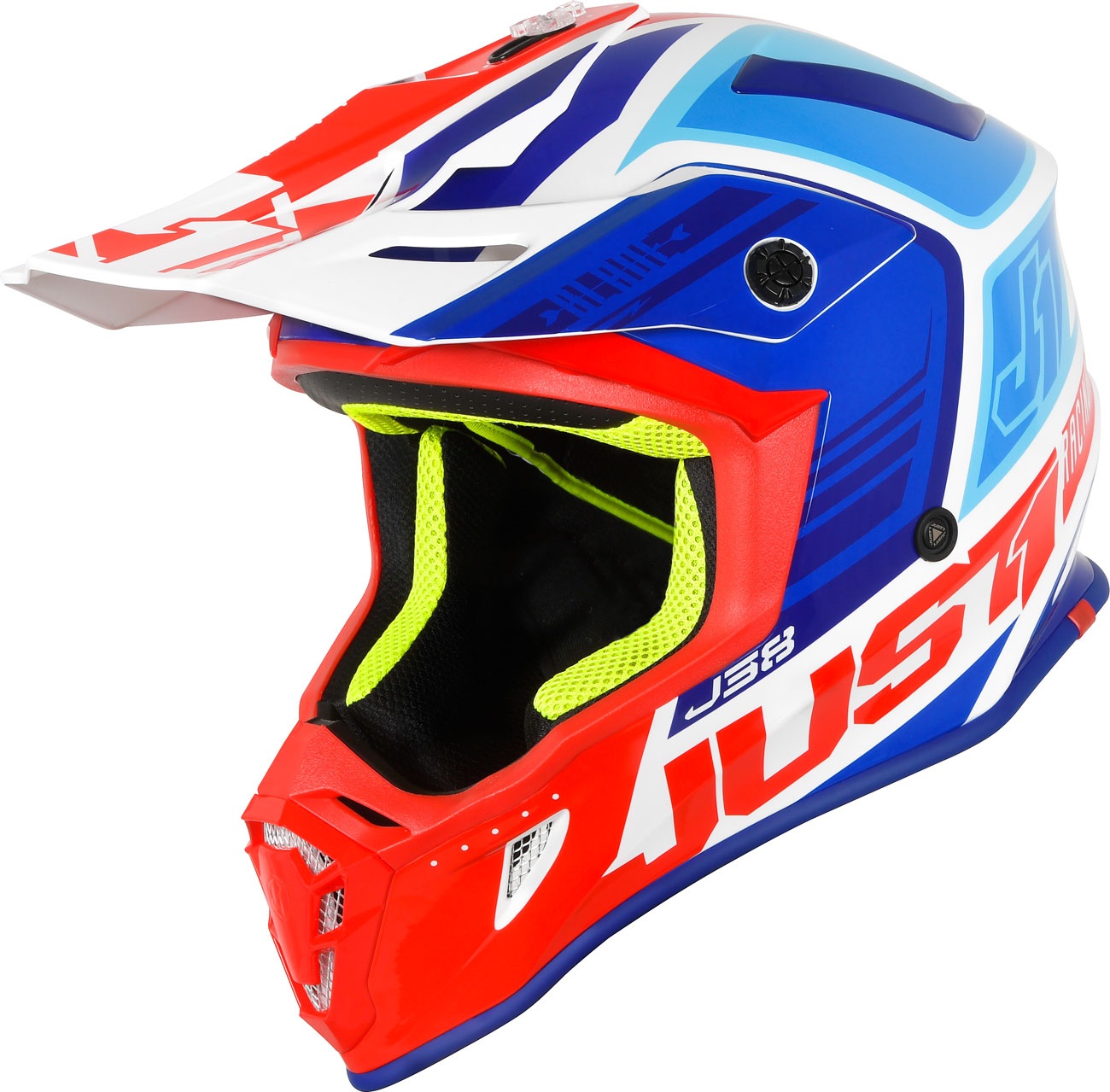 Just1 J38 Blade, casque Cross - Bleu/Rouge/Blanc - S