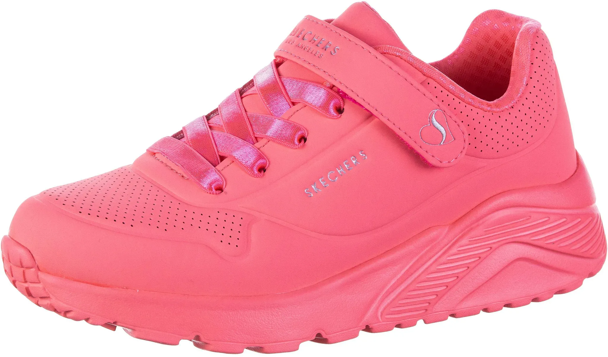 Skechers UNO LITE Sneaker Mädchen in neon pink-coral, Größe 35 - rosa