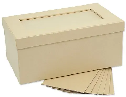 Rechteckige Fotobox aus Pappe, 27,5 x 16,5 x 11,5 cm