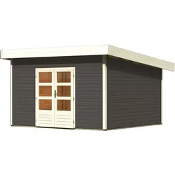 Karibu Gartenhaus Northeim 5 - 38 mm-369 x 369 cm-terragrau
